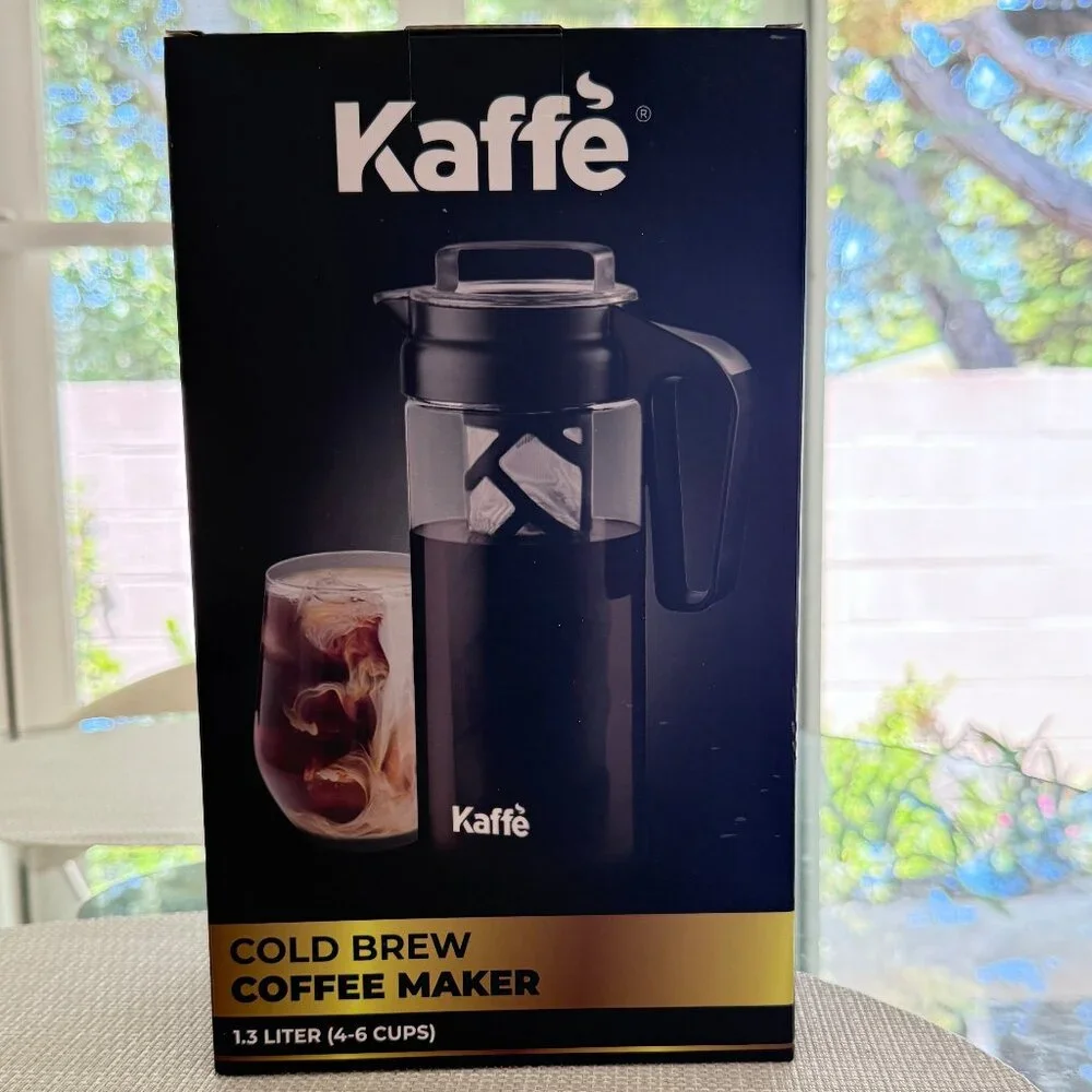 Kaffe Cold Brew Coffee Tea Maker 44oz 1.3L Black NEW